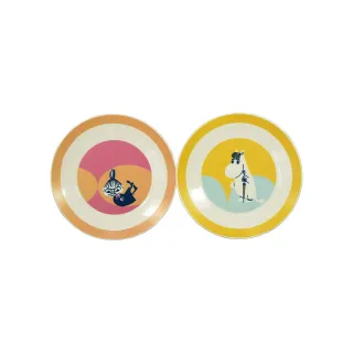 【yamaka】moomin 嚕嚕米 陶瓷餐盤兩件組 19cm 小不點亞美&可兒(餐具雜貨)