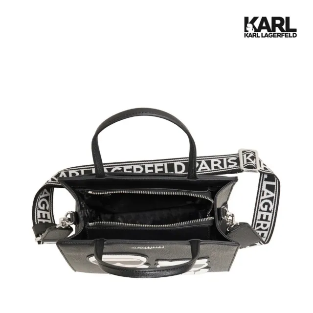 【KARL LAGERFELD 卡爾】MAYBELLE IKONIK KARL & CHOUPETTE 兩用包(原廠公司貨)