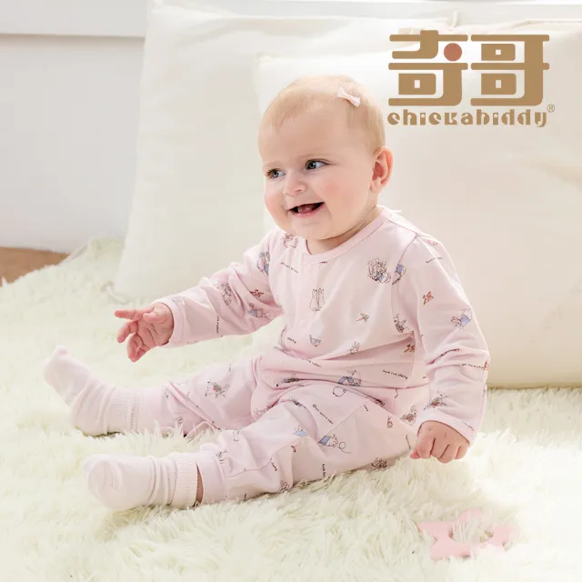 【奇哥】比得兔 嬰幼童裝 寶貝比得長袍妙妙裝/連身衣-美麗諾羊毛布(3-12個月)