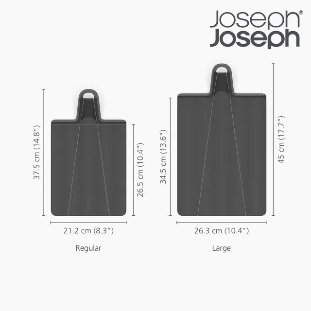 【Joseph Joseph】Chop2Pot系列 輕鬆倒砧板-一般(摺疊設計 砧盤 切菜板 露營餐盤 握把)