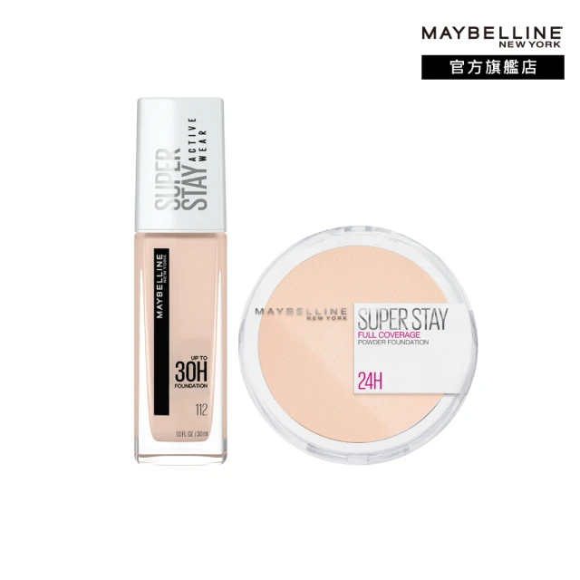 MAYBELLINE 媚比琳 無敵特霧超持久完妝組(粉底液+粉餅)