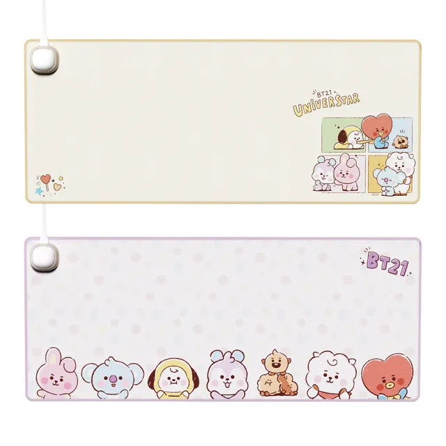 【SOTHING 向物】3檔溫控BT21多功能暖桌墊 情人節禮物(加熱桌墊 恆溫墊 超大滑鼠墊 官方授權)