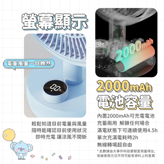 【SOTHING 向物】超靜音 USB擺頭桌面風扇 BT21款(無線風扇 桌面風扇 靜音風扇 桌扇 usb風扇 BTS)
