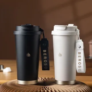 【Beroso 倍麗森】316不鏽鋼內陶瓷保溫環保隨行杯530ml(雙層真空/聯名款/交換禮物)