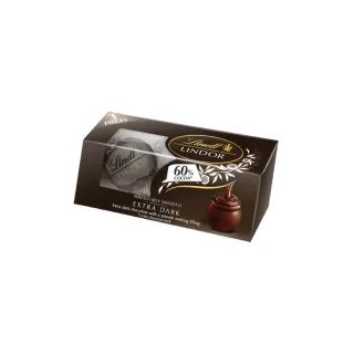 【Lindt 瑞士蓮】Lindor夾餡60%黑巧克力 3入x6盒(巧克力)