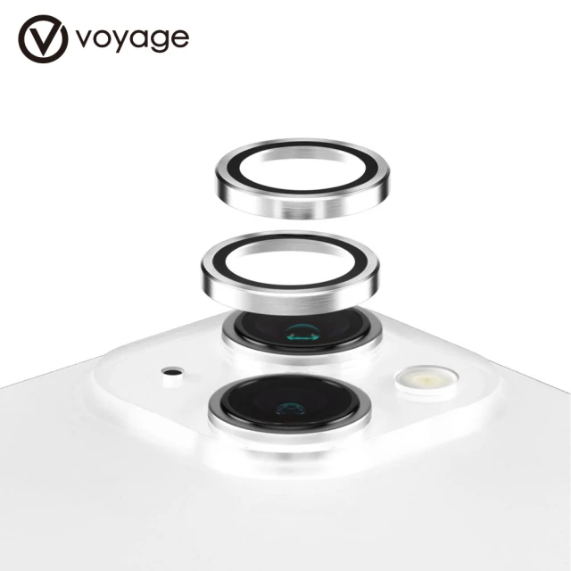 VOYAGE iPhone 16/16 Plus 超衝擊獨立金屬鏡頭貼-銀(精準對位、一體包覆輕鬆貼合)