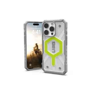 【UAG】iPhone 16 Pro 磁吸耐衝擊經典保護殼-透明（螢光圈）(支援MagSafe無線充電)