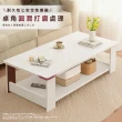 【Ashley House】杋亞木質簡約雙層茶几桌100x60cm(咖啡桌 客廳桌 大桌子 桌子 大茶几 置物桌  邊桌)