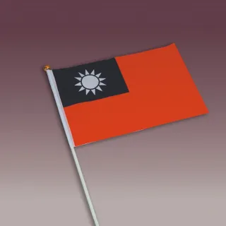 二號尼龍 附桿金頭國旗-手拿(國慶 升旗)