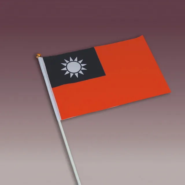 二號尼龍 附桿金頭國旗-手拿(國慶 升旗)