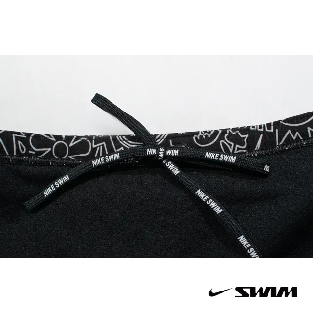 【NIKE 耐吉】女性短四角泳褲 黑色 NESSE003
