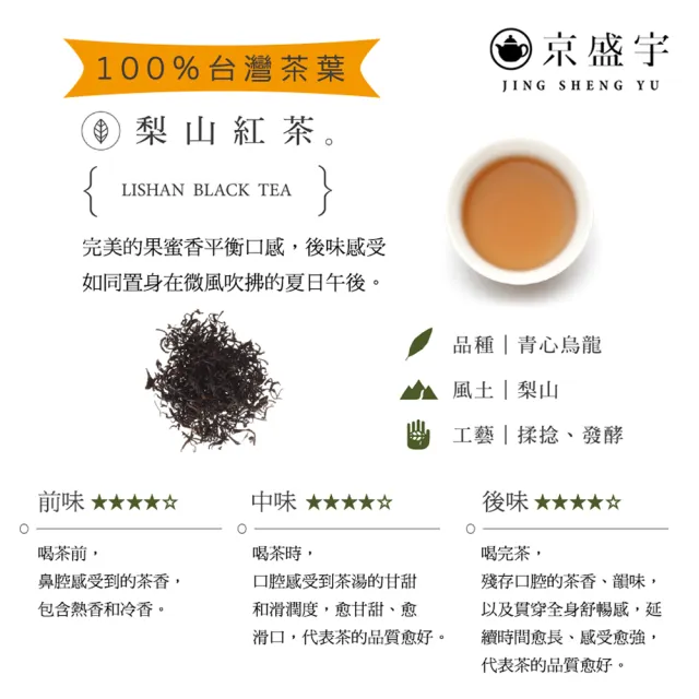 【京盛宇】台灣紅茶茶包組 共3袋45入 2.5gx45(梨山/高山小葉種/紅玉/100%台灣茶葉)
