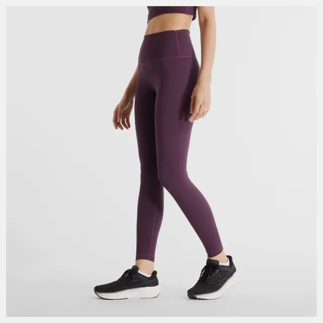 【NEW BALANCE】NB 緊身長褲 女款 運動褲 瑜珈 亞規 酒紅棕 WP43556PLN(L803)