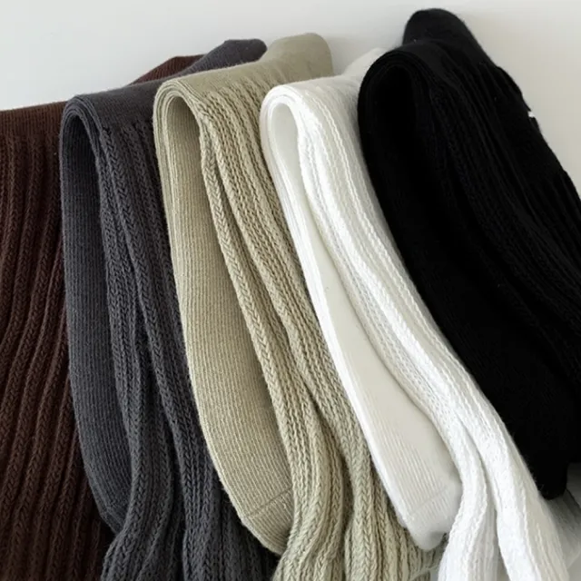 【橘魔法】大人 大童 字母刺繡 坑條微笑中筒襪(小腿襪 長襪 短襪 襪子 配件 童裝)