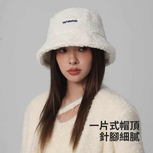 【kingkong】日系羊羔毛漁夫帽 防寒保暖帽(毛絨帽 水桶帽 盆帽)