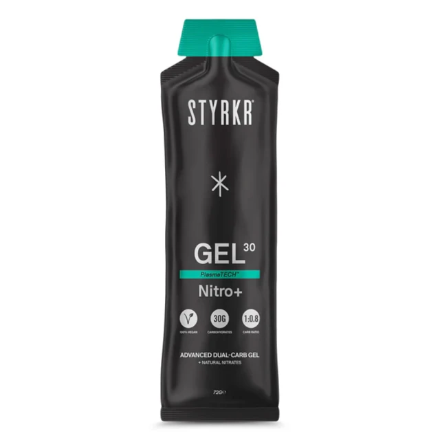 Styrkr 雙碳水能量果膠 GEL30 Nitro Dual-Carb Energy Gel(一盒12入｜含天然硝酸鹽｜蘋果黑醋栗風味)