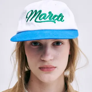 【MARDI MERCREDI】雙色復古棒球帽 藍 白 草寫LOGO 可調式 CAP MARDI VINTAGE LOGO TWO TONE