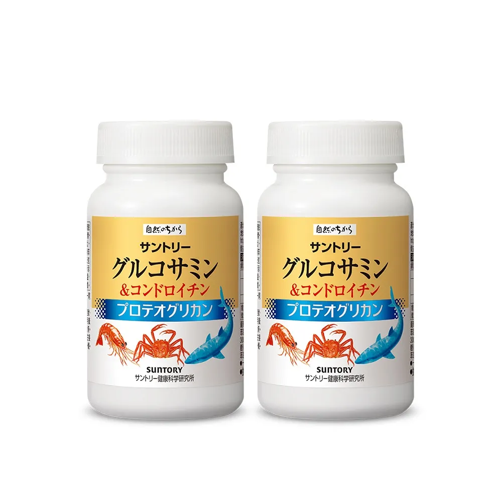 【Suntory 三得利官方直營】固力伸 葡萄糖胺+鯊魚軟骨 180錠x2罐組(靈活順暢、穩健有力 楊貴媚 推薦)