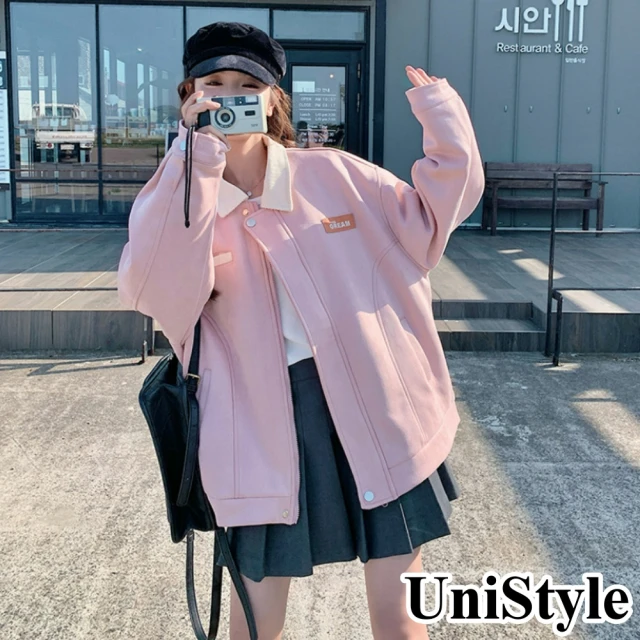 UniStyle 磨破V領長袖毛衣 日系落肩袖破洞上衣 女 