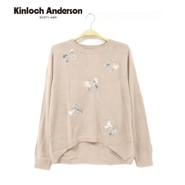 Kinloch Anderson 圓領針織蝴蝶結配飾 金安德森女裝(KA0465914 藍/粉)