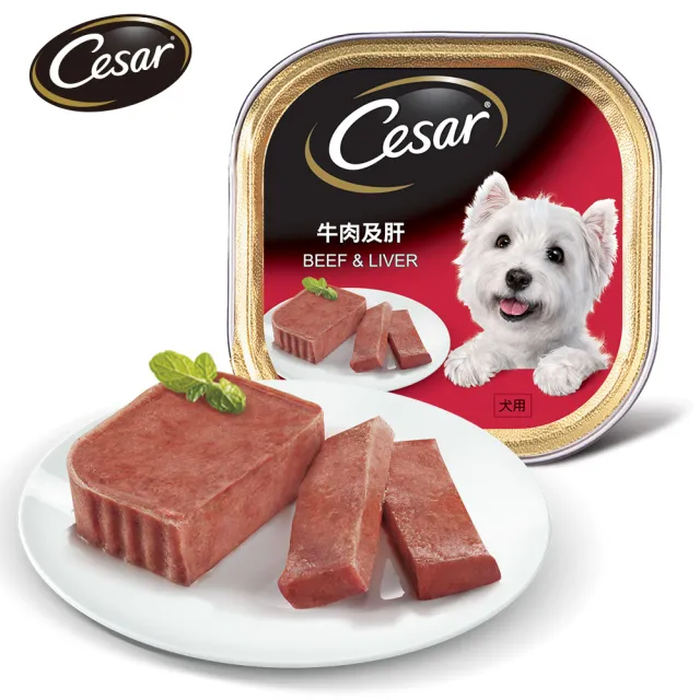 【Cesar西莎】經典風味餐盒 100g*48入 寵物/狗罐頭/狗食(任選)