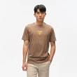 【JEEP】男裝 簡約百搭酷感印刷純棉短袖T恤(咖啡色)