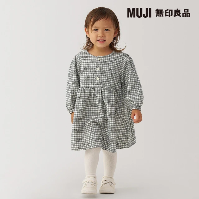 MUJI 無印良品 幼兒雙面起毛法蘭絨洋裝(共3色)