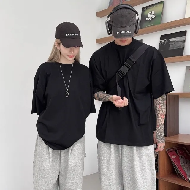 【AMERO】男裝 女裝 短袖寬大素面短T(男裝 女裝 短袖寬大素面短T 落肩 情侶裝)（其他規格）