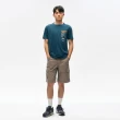 【JEEP】男裝 簡約時尚感印刷純棉短袖T恤(藍色)