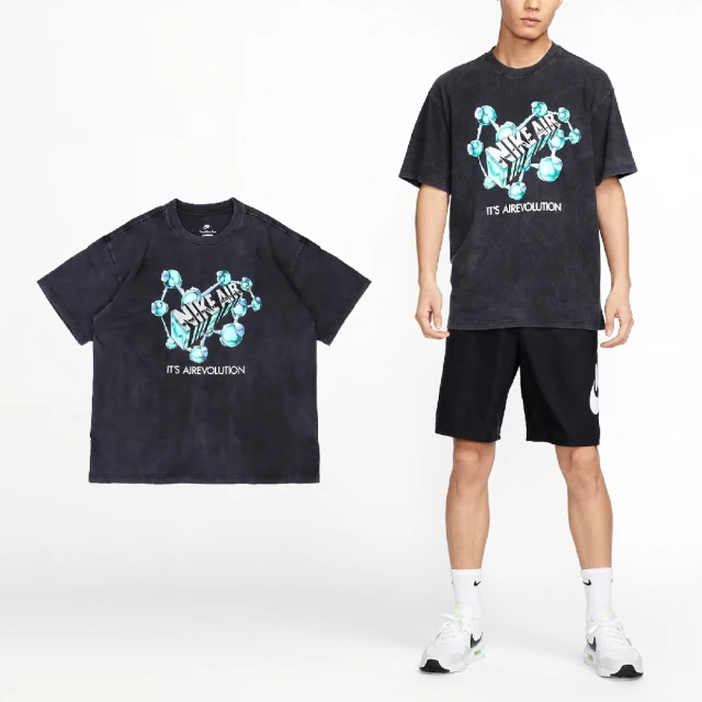 NIKE 耐吉 短袖 NSW Tee 黑 寬鬆 男款 純棉 水洗 仿舊 短T 上衣(FZ5400-010)