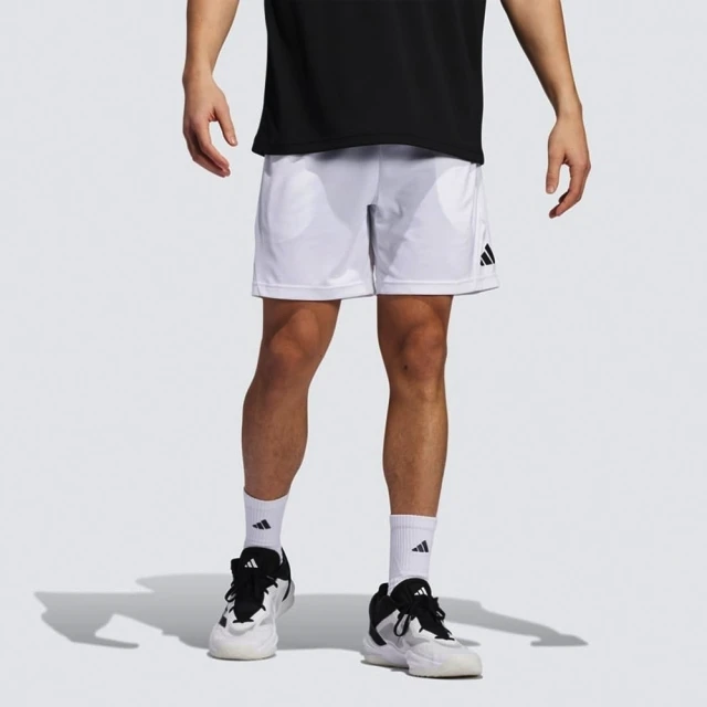 adidas 愛迪達 BOS Short 男 短褲 運動 訓練 籃球 寬鬆 中腰 吸濕排汗 愛迪達 白(IY3776)