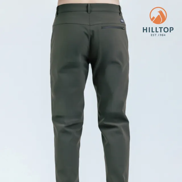 【Hilltop 山頂鳥】超潑水保暖彈性長褲 男款 綠｜PH31XMP0ECM0
