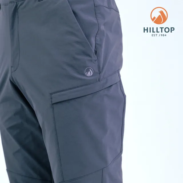 【Hilltop 山頂鳥】超潑水保暖彈性長褲 男款 深灰｜PH31XMO9ECK0