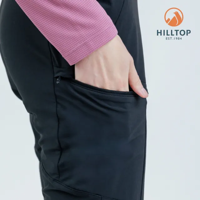 【Hilltop 山頂鳥】超潑水保暖彈性長褲 女款 黑｜PH31XFQ4ECA0