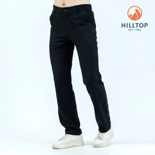 【Hilltop 山頂鳥】超潑水抗UV彈性長褲 男款 黑｜PH31XMO8ECA0