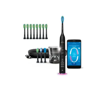 【Philips 飛利浦】Sonicare  鑽白極淨智能鑽石音波震動牙刷/電動牙刷-爵士黑HX9924/12