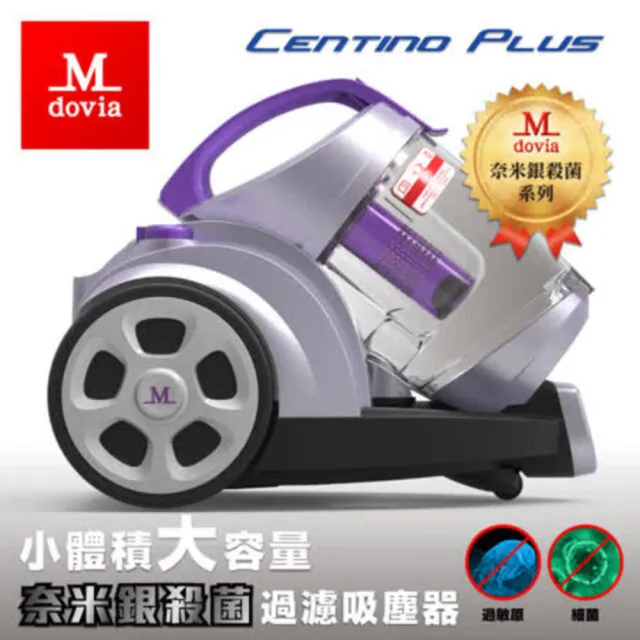 【Mdovia】Centino Plus 1.6L 大塵桶 雙倍旋風過濾 筒狀吸塵器(臥式 有線吸塵器)