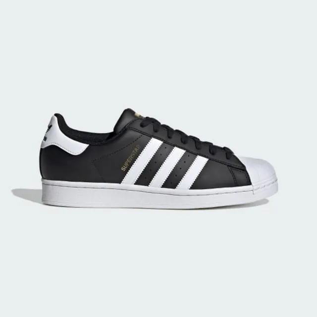 【adidas 愛迪達】SUPERSTAR 黑色 金標 貝殼頭 穿搭 運動 男女款(ID4636 ∞)