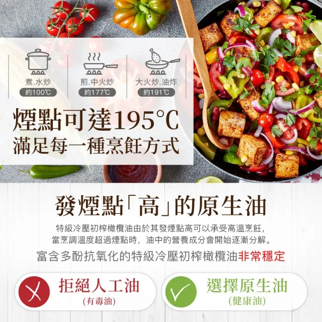 【Casa del Agua 歐嘉】特級冷壓初榨橄欖油250mlx6入(莊園職人款 高發煙點 料理好安心)