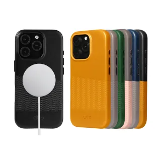 【alto 奧沰】iPhone 16 Pro 6.3吋 MagSafe 磁吸壓紋皮革全包覆防摔手機殼(支援MagSafe 真皮 輕薄 防摔)