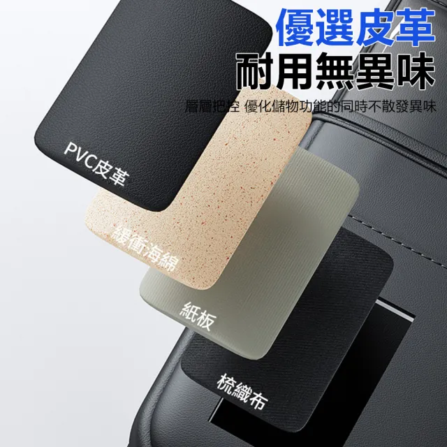 【Nil】多功能車載椅背儲物袋 車用紙巾盒 可觸屏手機視窗置物袋(收納袋 掛袋)