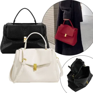 【KT DADA】皮革包包 大容量 通勤包 托特包 小方包 復古包包 白色包包 包包女 側背包 單肩