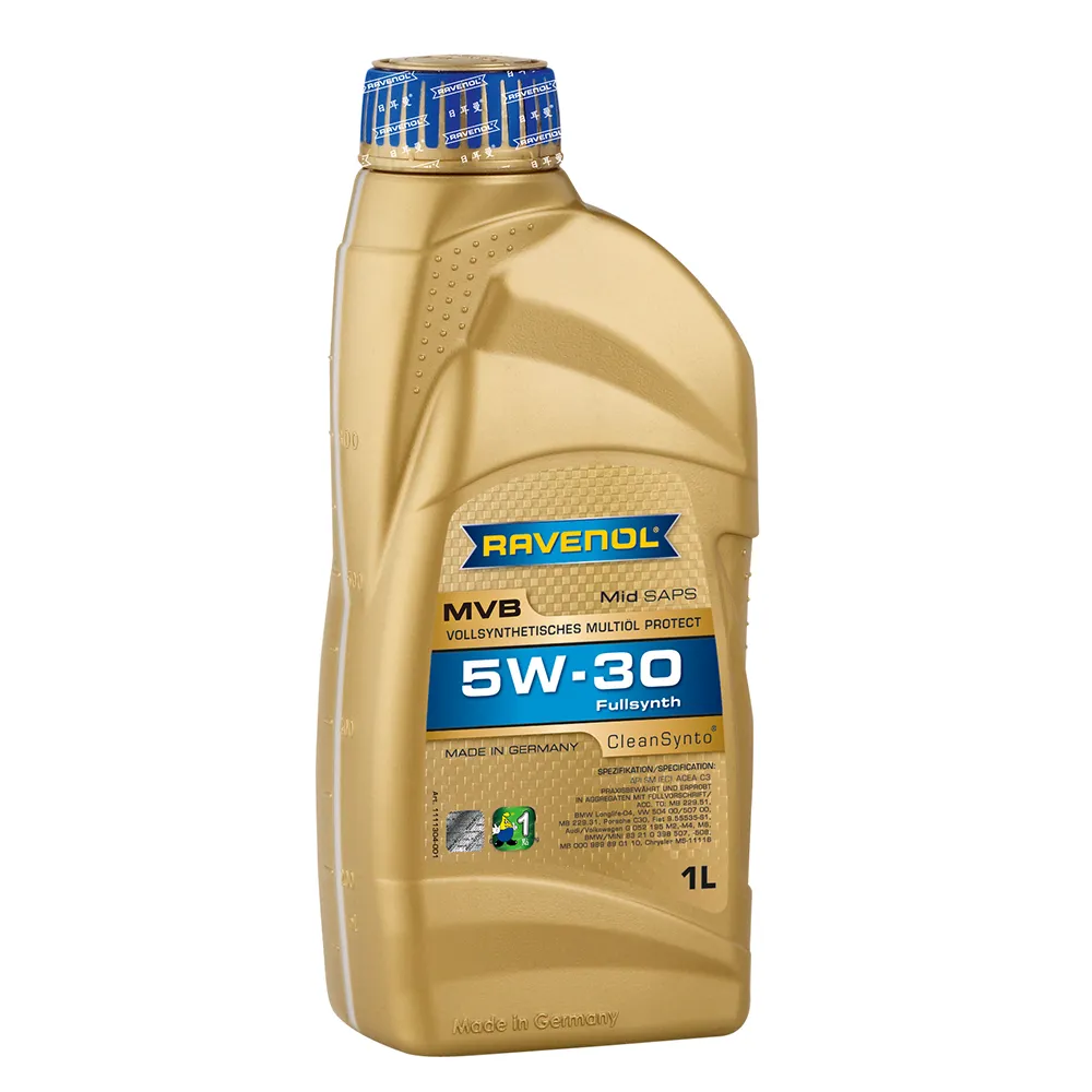 【RAVENOL 日耳曼】MVB SAE 5W-30  全合成長壽TDI DPF機油(5入組)