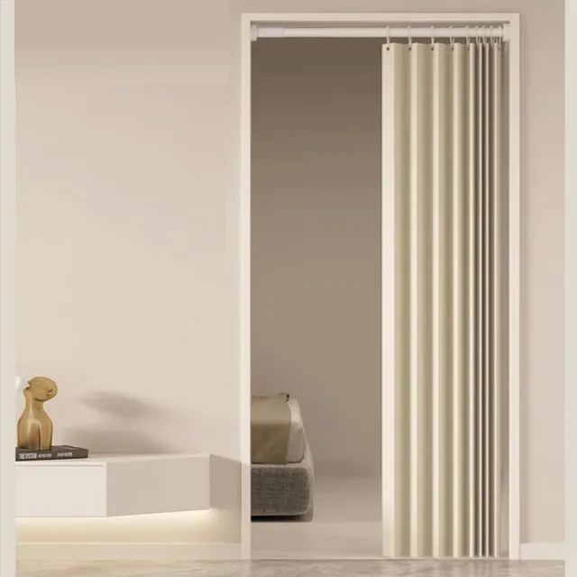 【PLUSIEURS】日式百折加寬空調簾 隔間簾 擋冷氣(寬190*高200公分*不含伸縮桿)