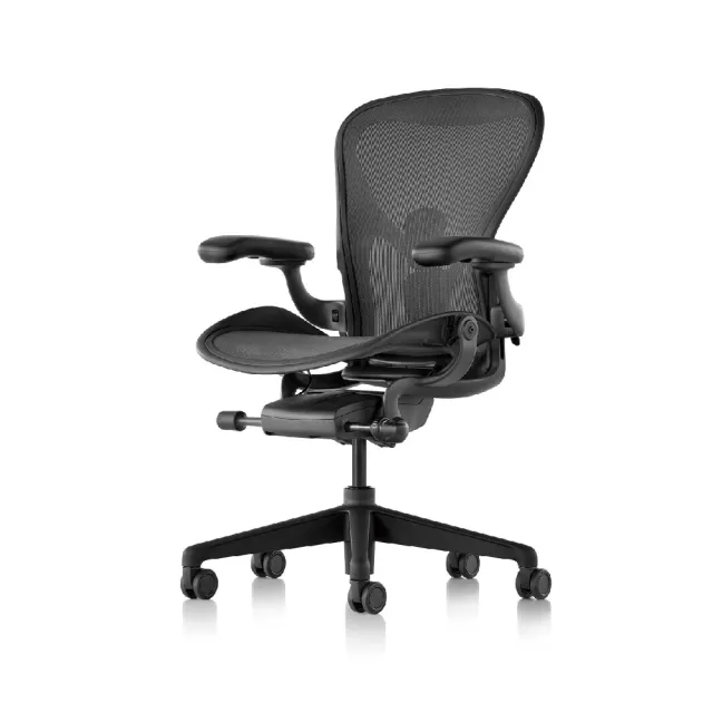 【Herman Miller】Aeron 全功能 - 石墨黑｜C SIZE｜世代家具｜原廠授權代理商(人體工學椅/電腦椅/辦公椅)