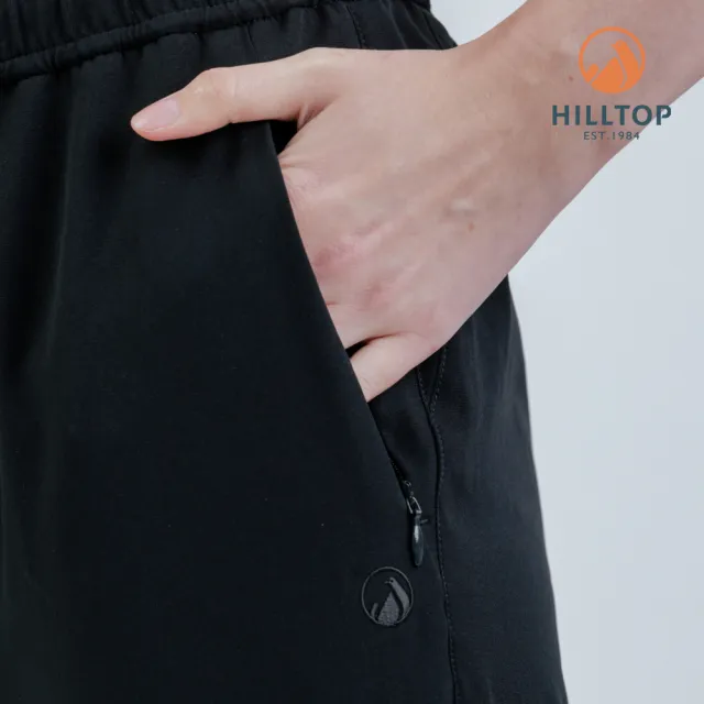 【Hilltop 山頂鳥】超潑水抗UV彈性長褲 女款 黑｜PH31XFQ1ECA0