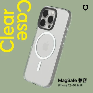 【RHINOSHIELD 犀牛盾】iPhone 全系列 Clear MagSafe兼容磁吸透明手機殼(抗黃終生保固)