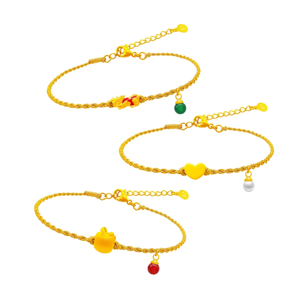 A+】9999純黃金手鍊諸事順心一觸即發-0.03錢-0.05錢±3厘(45選1) - momo購物網- 好評推薦-2026年1月