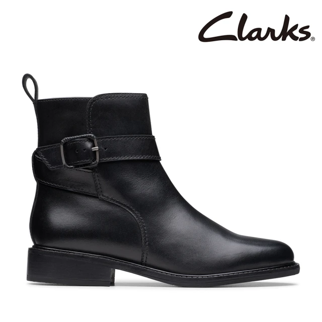 Clarks 女靴 Renewal Style 方型搭釦拉鍊設計工程靴 女鞋 短靴(CLF78754B)