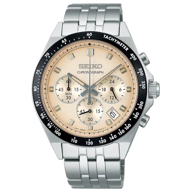 【SEIKO 精工】NEO VINTAGE 復古經典計時手錶-米色 520送禮 禮物(SBTR045J_8T63-02R0S)